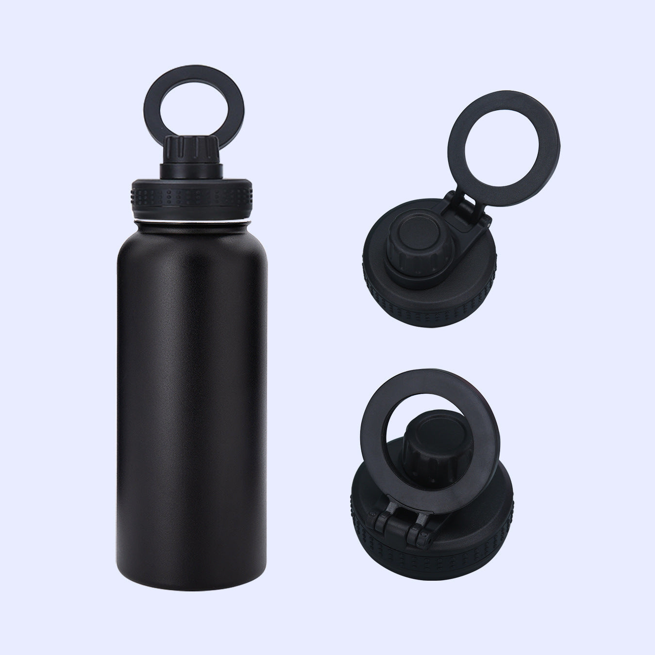 Insulated Water Bottle with Magnetic Phone Holder (1000ml)