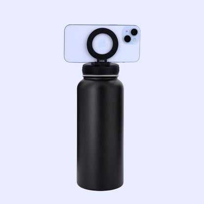 Insulated Water Bottle with Magnetic Phone Holder (1000ml)