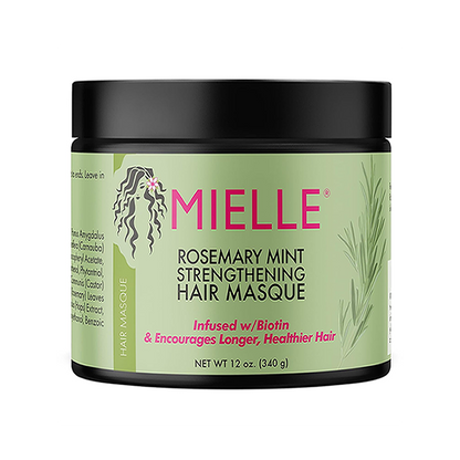 Strengthen & Repair Hair: Biotin Masque with Rosemary & Mint (12oz)