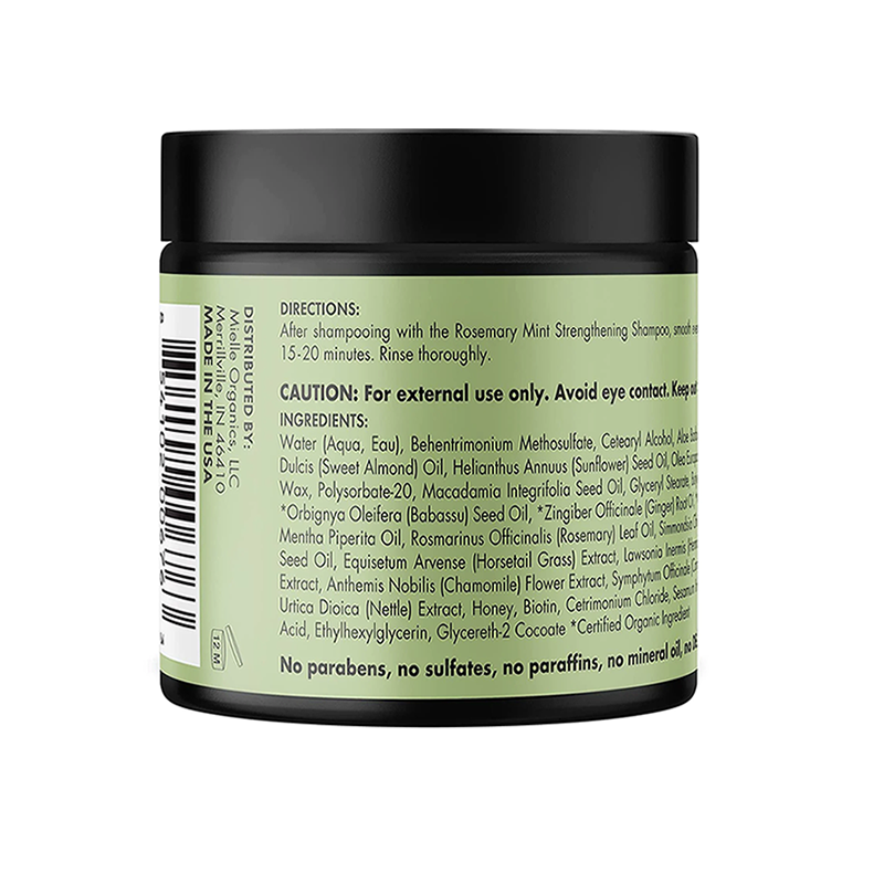 Strengthen & Repair Hair: Biotin Masque with Rosemary & Mint (12oz)