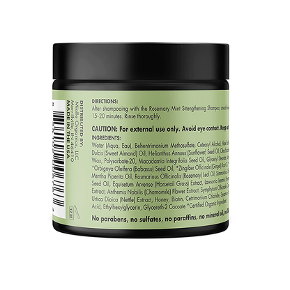 Strengthen & Repair Hair: Biotin Masque with Rosemary & Mint (12oz)