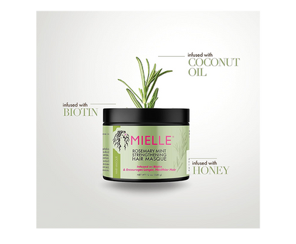 Strengthen & Repair Hair: Biotin Masque with Rosemary & Mint (12oz)