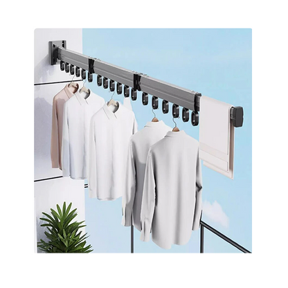 Foldable Wall Dryer Rack (220lb): Space-Saving Laundry Organizer (Steel)