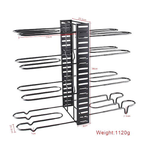 Pots and Pans Organizer rack for Cabinet 8 Tier Adjustable 