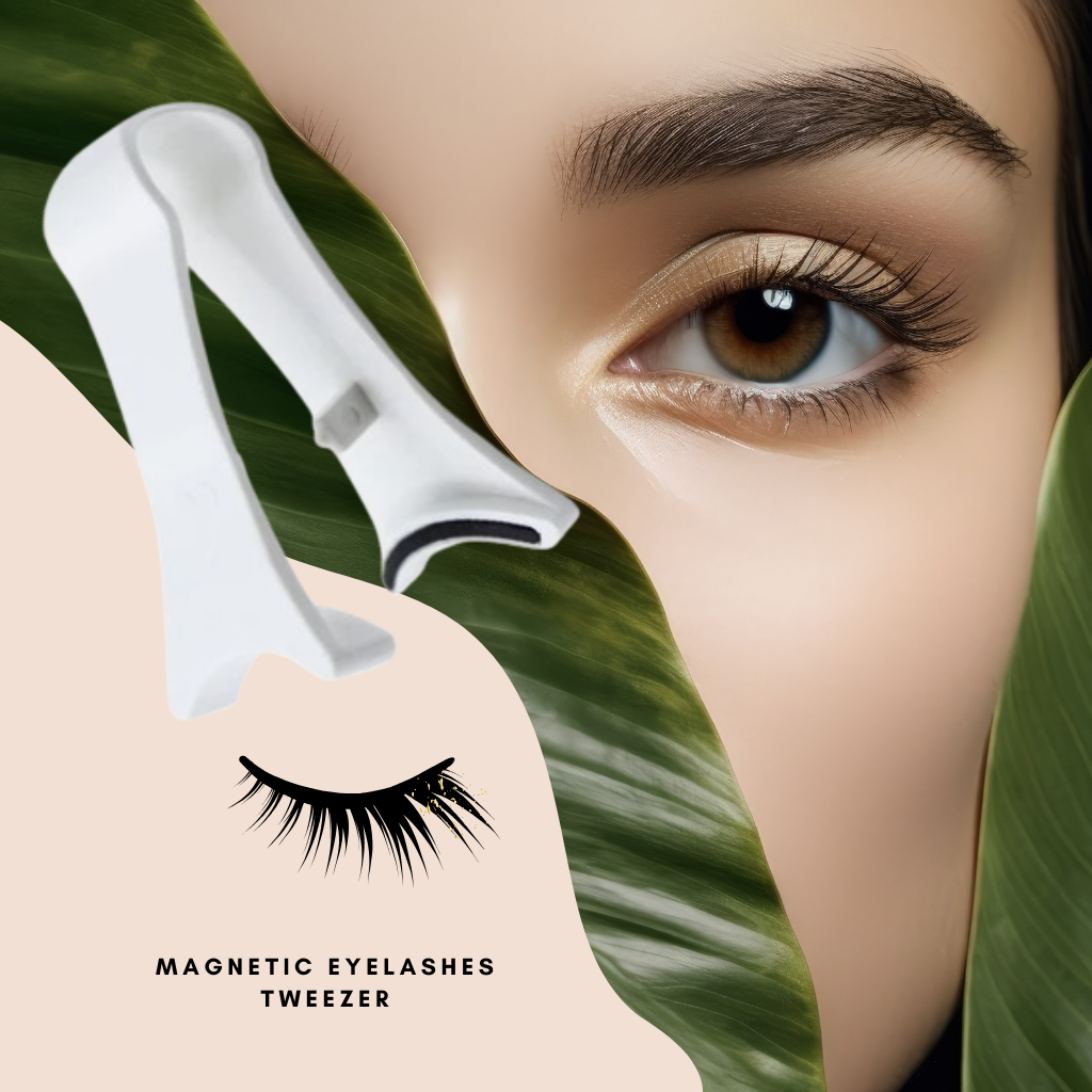  Quantum Magnetic Eyelashes Tweezer, Fake Lashes Clip Clamp 1Pcs