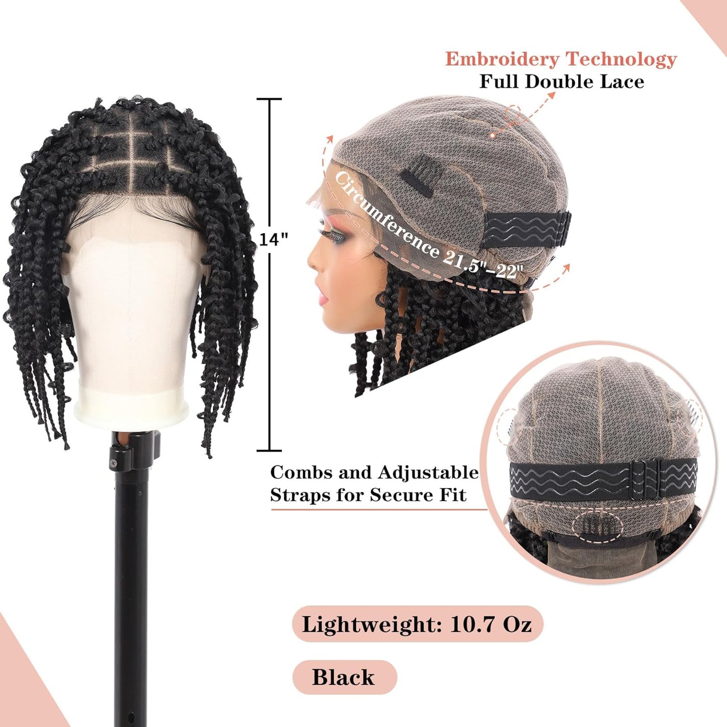 Knotless Box Braided Wigs for Women - Lace Front & Butterfly Bob Styles