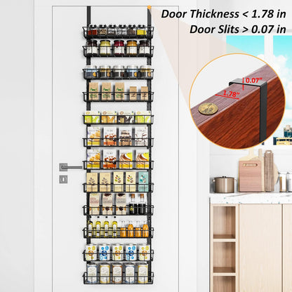 Space-Saving Pantry Organizer: 12 Tiers, Door or Wall Mount