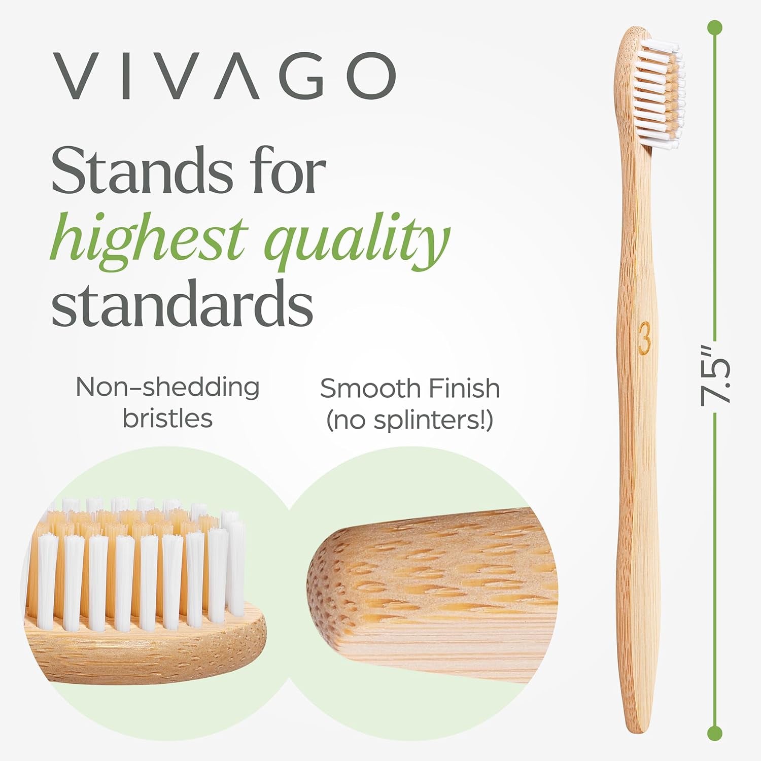 Biodegradable Bamboo Toothbrushes Bulk Soft Bristles